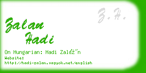 zalan hadi business card